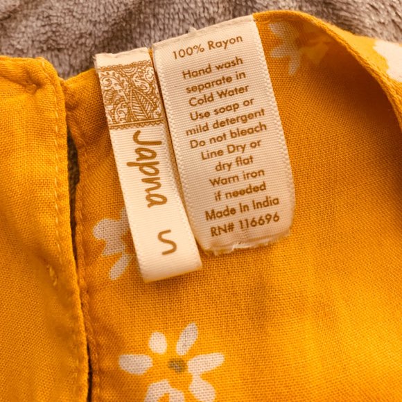 JAPNA | Yellow Floral Racerback Summer Maxi Dress | Sz S - Picture 9 of 15